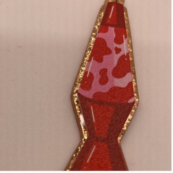 ❤️ FREE Lava Lamp Disco Retro Hippie Hipster Chic Glam Drop Artsy Hip Earrings - Picture 8 of 10